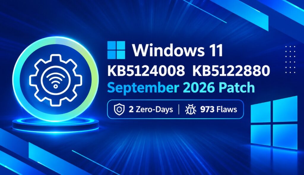 Windows 11 KB5124008 KB5122880 September 2026 Patch And 2 Zero Day Vulnerabilities And 973 Flaws HTMD Blog